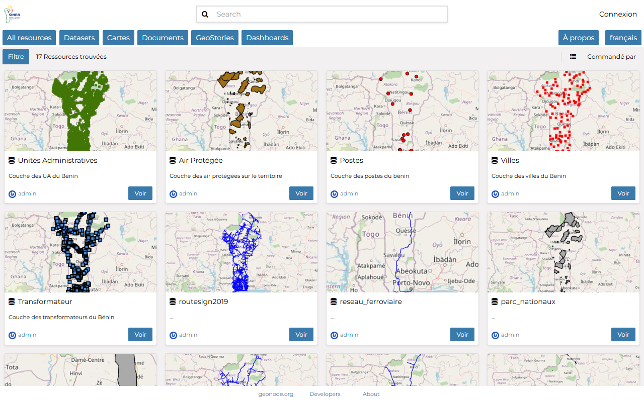 Aperçu du projet SIG-SINEB - Cartographie Énergétique