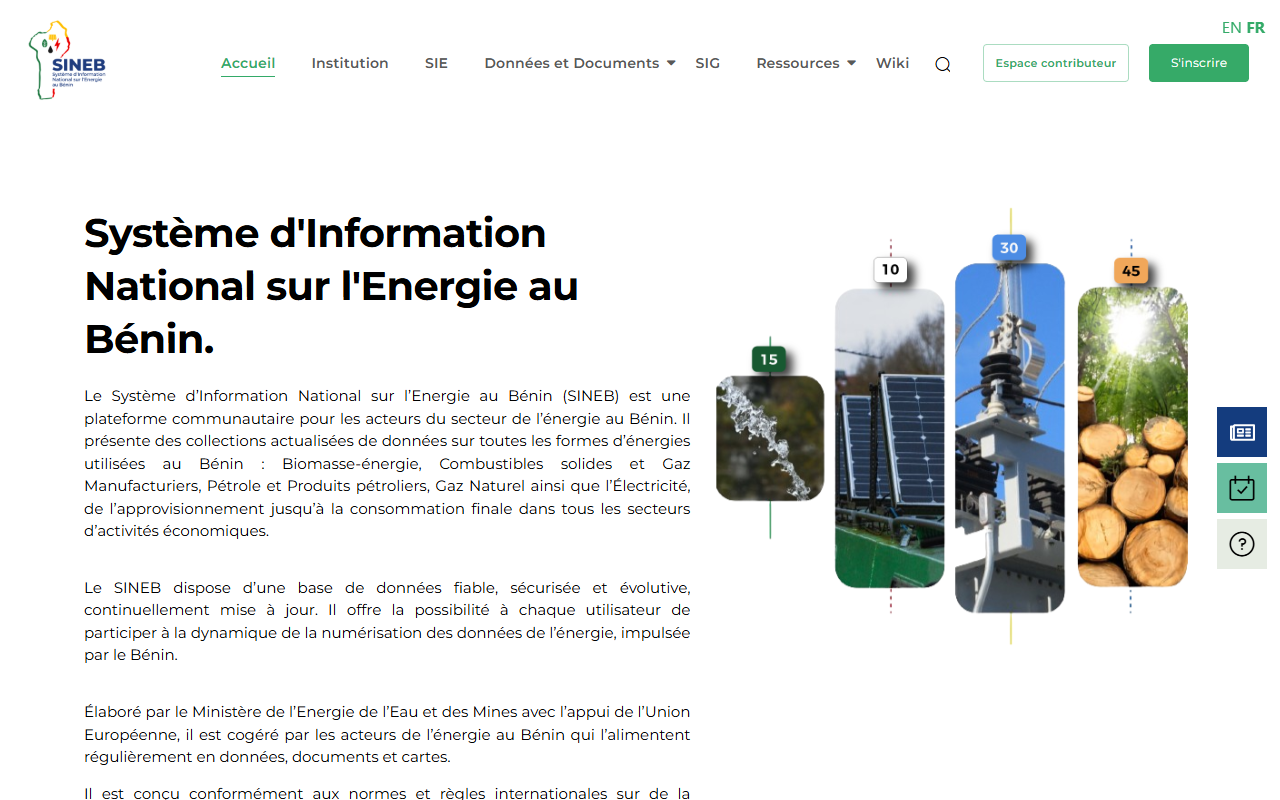 Aperçu du projet SINEB - Système d'Information Énergétique